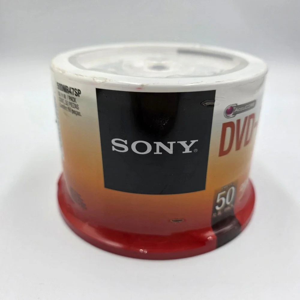 Sony 50DMR47SP AccuCORE DVD-R 4.7GB 120min 16x Blank Media 50 Pack Spindle New